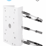 VIVOTEK AM-314 -Soporte para montaje en poste de cámaras y gabinetes para exterior, fabricado en acero y de color blanco