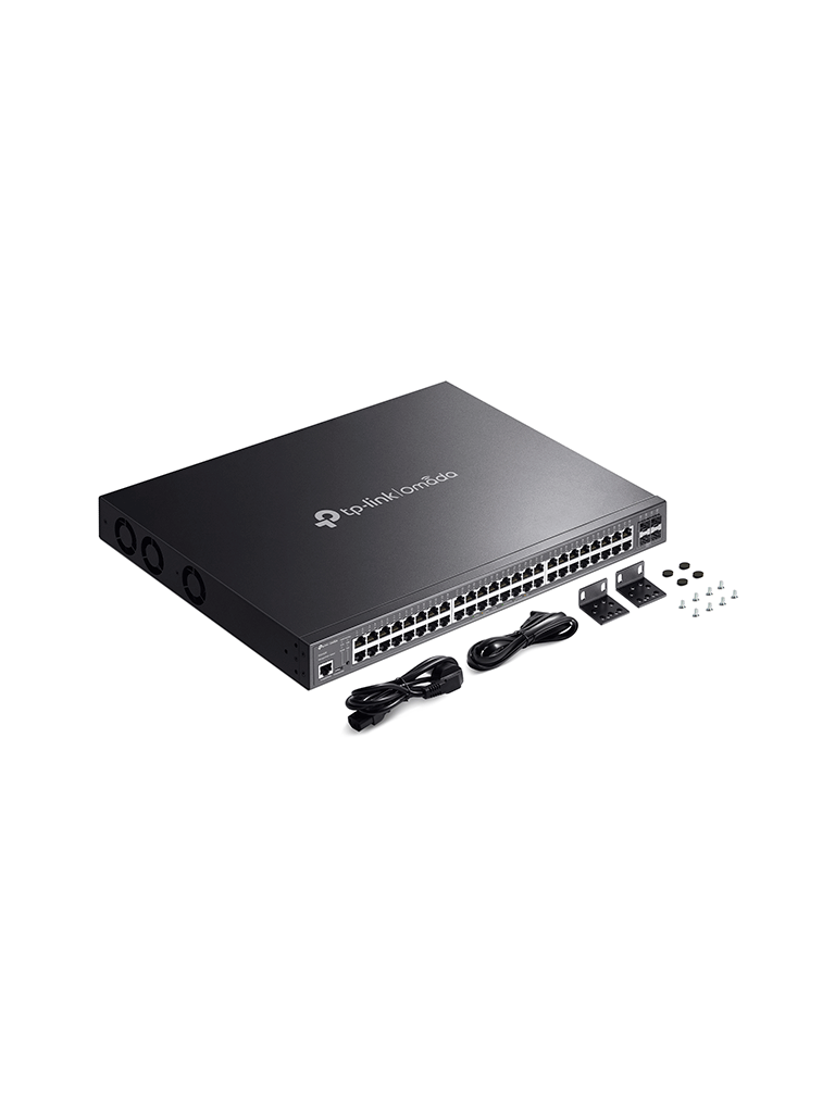 TP-LINK SG3452P - Switch L2+ Omada PoE+ con 48 puertos PoE+ 10/100/1000 Mbps, 4 puertos SFP 1G, consola RJ45/microUSB, gestión centralizada Omada/Stand-Alone, soporte Multicast IGMP, Calidad de Servicio (QoS), y presupuesto PoE 384W - Image 2