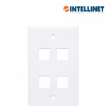 INTELLINET 163316 Tapa para caja Montaje al ras, 4 salidas, blanco