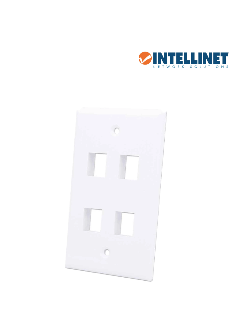 INTELLINET 163316 Tapa para caja Montaje al ras, 4 salidas, blanco - Image 3