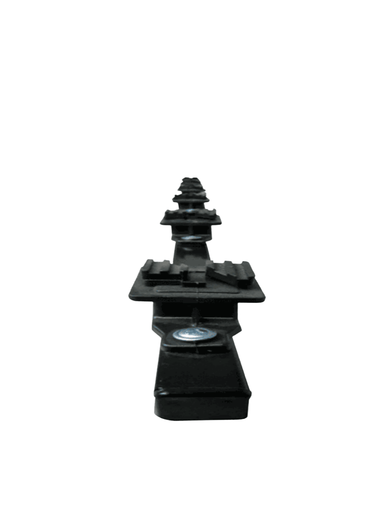 YONUSA K156L - Kit de 5 postes de perfil 3/4 en color negro de 1.2 mts de largo, con 6 aisladores de paso para 6 líneas con 15 cm de separación/ Listo para instalación en campo - Image 3