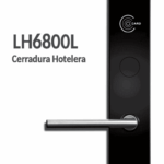 ZKTECO LH6800L- Cerradura Izquierda para Hotel con Tecnología MIFARE 13.56 MHz, Compatible con Puertas de 35 a 45 mm de Grosor, Fabricada en Aleación de Zinc, Capacidad de Registro de 224 Eventos