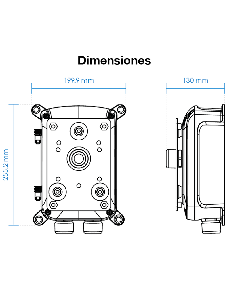 VIVOTEK AM-718 - Caja de conexiones con protección IP67 e IK10, compatible con montajes en pared AM-212, AM-221 y AM-21C - Image 2