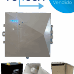 YONUSA EYNG12001BAT - Energizador de nueva generación de12,000 V con hasta 2,500 metros lineales, compatible con modulo Wifi, incluye Sirena de 30W con gabinete metálico y batería de respaldo de 12VDC a 4.5 Ah