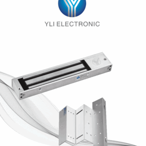 YLI YM180NLEDPACK - Paquete de Cerradura Magnética YM180NLED y Soporte de Fijación tipo ZL / Fuerza de Sujeción 180kg (350LB) / Para puertas de madera, vidrio y metálicas