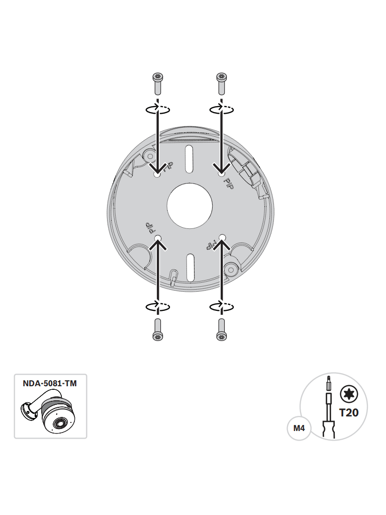 BOSCH V_NDA5081PIP - Placa de Interfaz Colgante 110mm / Montaje con NDA-U-WMT o NDA-U-PMT - Image 4