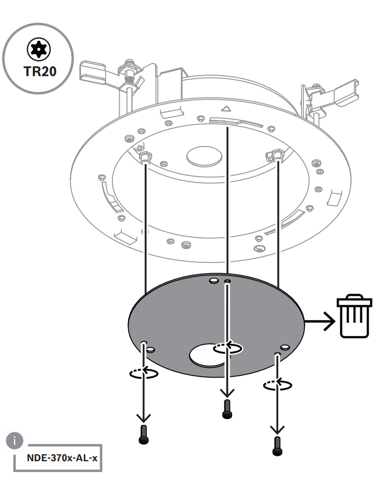 BOSCH V_NDA3083PLEN - Kit Montaje Techo Plenum FLEXIDOME 3100 - Image 8