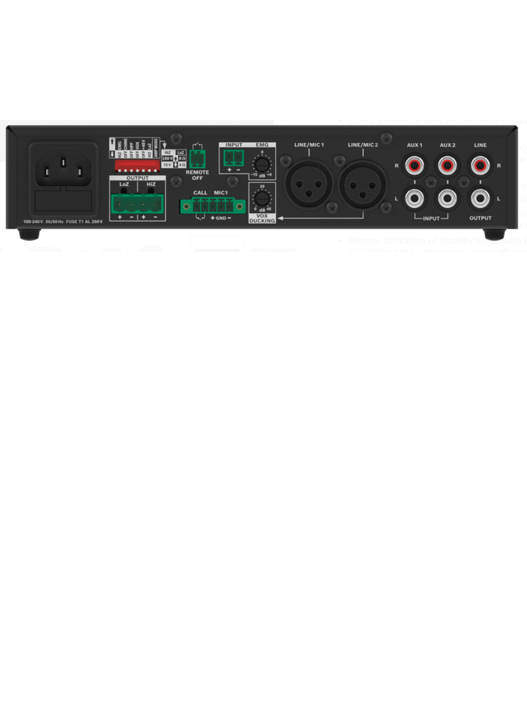 BOSCH M_U601MUS - Amplificador Mixer 60W / 1 Canal / DYNACORD - Image 2