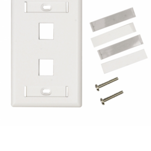 BELDEN AX102655 - Faceplate / Placa frontal / 2 Ventanas / Color blanco / KEYCONNECT