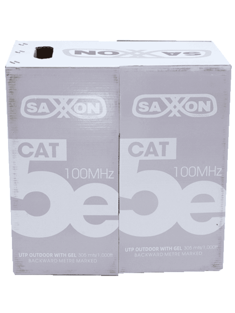 SAXXON OUTPCAT5EGCOPEXT - Bobina de Cable UTP Cat5e 100% Cobre con Gel/ 305 Metros/ Uso Exterior/ Color Negro/ Ideal para Cableado de Redes y Video/ - Image 3
