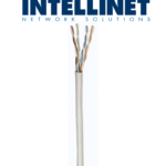 INTELLINET 334136 Bobina de Cable UTP Cat6, Sólida, 100% cobre, 305 m de cable UTP, Filamento sólido, CM, Certificable, Gris (Sobre Pedido)