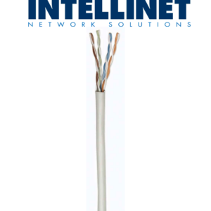 INTELLINET 334136 Bobina de Cable UTP Cat6, Sólida, 100% cobre, 305 m de cable UTP, Filamento sólido, CM, Certificable, Gris  (Sobre Pedido)