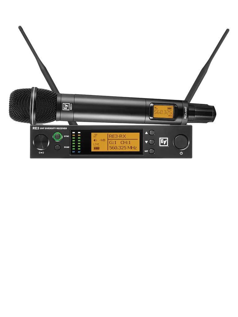 ElectroVoice M_RE3ND866M - Set de Micrófono Inalámbrico RE3 / Unidad de Mano Supercardioide ND86 / 653-663 MHz - Image 2