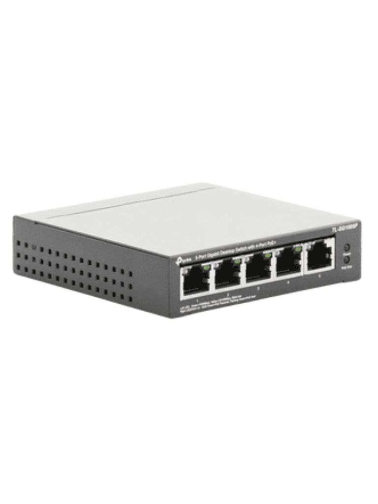 TP-LINK TL-SG1005P - Switch Escritorio No Administrable de 5 puertos 10/100/1000 Mbps, con 4 puertos PoE 802.3af/at de hasta 65 W y PoE Extendido hasta 250 metros. - Image 4
