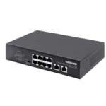 Intellinet - 561402 Switch Gigabit con 8 puertos PoE+ y 2 puertos Gigabit RJ45 de enlace ascendente