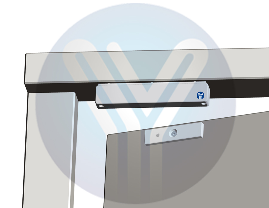 YLI YM350WS - Cerradura Magnética para Control de Acceso / Fuerza de Sujeción de 350 kg (800 lb) / Para puertas de madera, vidrio y metálicas / IP68 para uso exterior e interior - Image 5