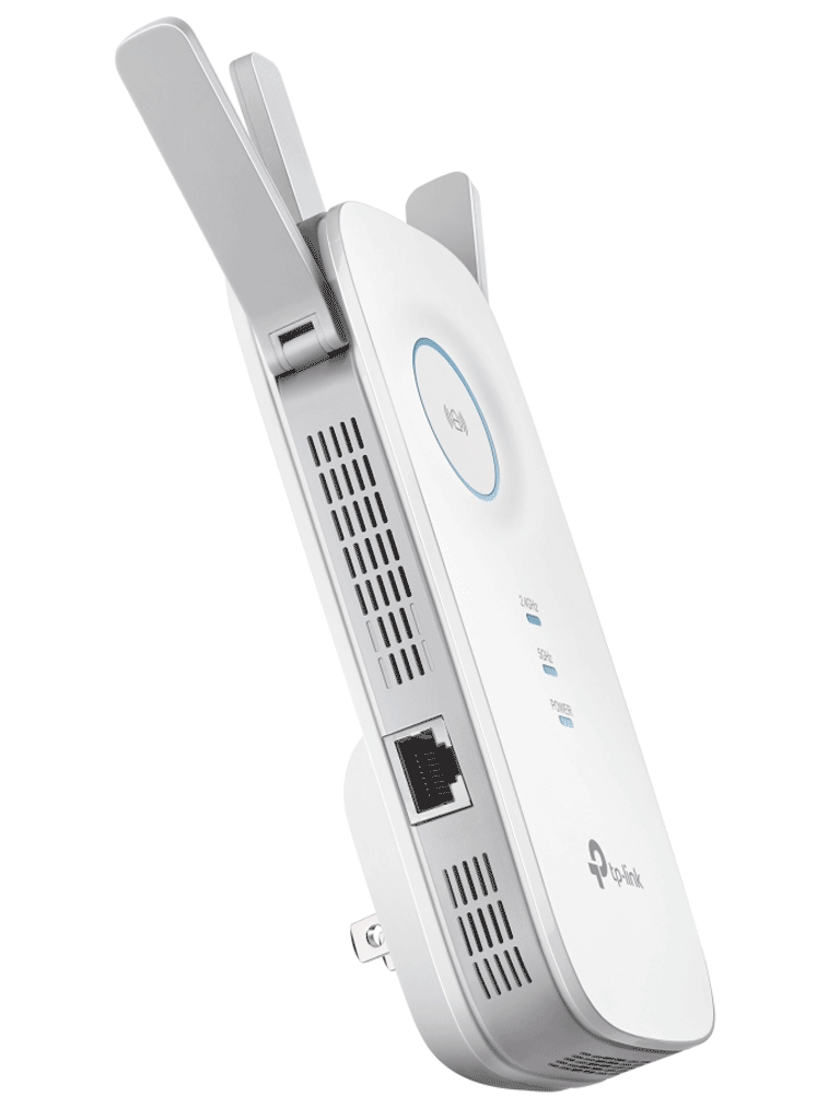 TP-LINK RE450 - Repetidor de señal WiFi AC1750 de doble banda 2.4GHz (450Mbps) y 5GHz (1300Mbps) con indicador inteligente de señal, modo punto de acceso, 3 antenas externas y 1 puerto Ethernet (RJ45) 10/100/1000Mbps. - Image 2
