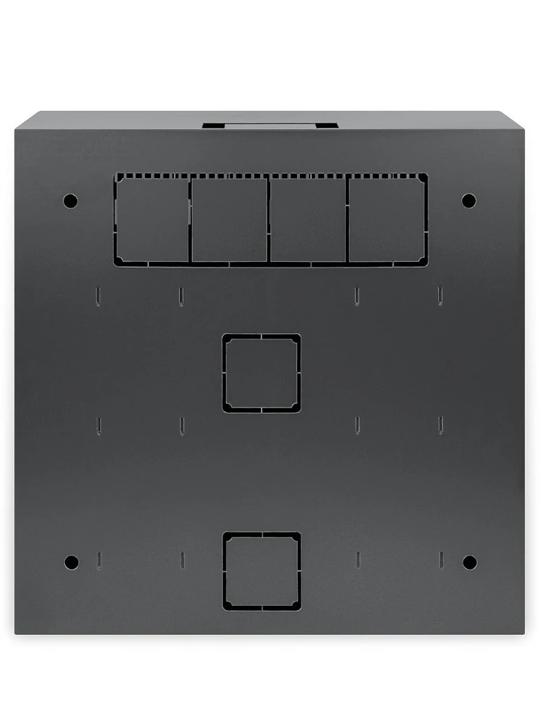 INTELLINET 713689 - Gabinete mural 19" de tamaño reducido / Caja delgada que ahorra espacio con sólo 17.0 cm de profundidad, 4U de rieles horizontales y 2U de rieles verticales / Negro - Image 5