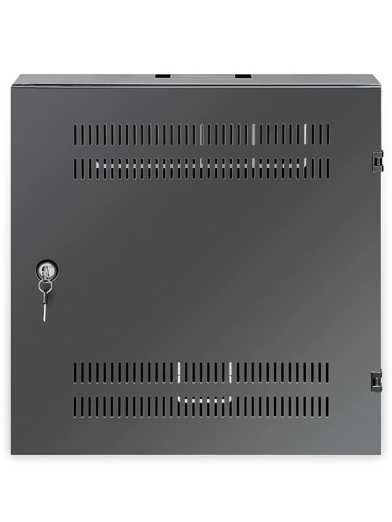 INTELLINET 713689 - Gabinete mural 19" de tamaño reducido / Caja delgada que ahorra espacio con sólo 17.0 cm de profundidad, 4U de rieles horizontales y 2U de rieles verticales / Negro - Image 4