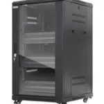 INTELLINET - 716222 - Gabinete 19" Pro Line con extractores de aire, 18U / Frente de 600 mm, unidad de ventilación con dos extractores de aire instalados en el techo, profundidad de 600 mm, Ensamblado, negro RAL 9004