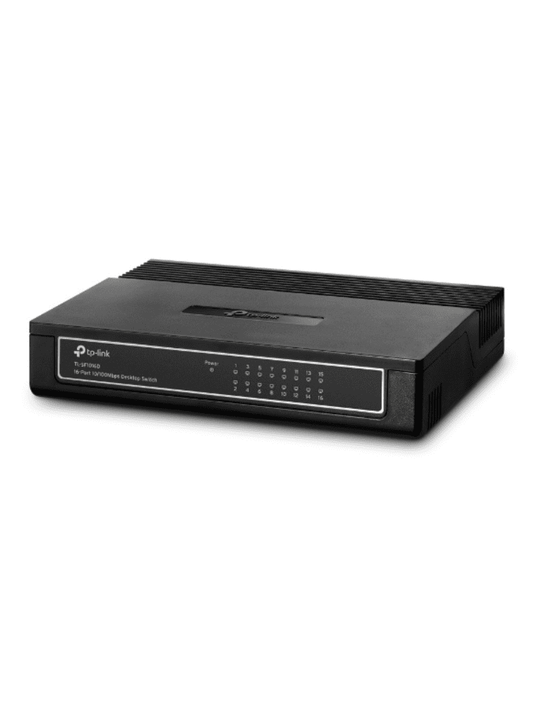 TP-LINK TL-SF1016D - Switch de escritorio con 16 puertos RJ45 Fast Ethernet, diseño en plástico y configuración Plug and Play. - Image 2