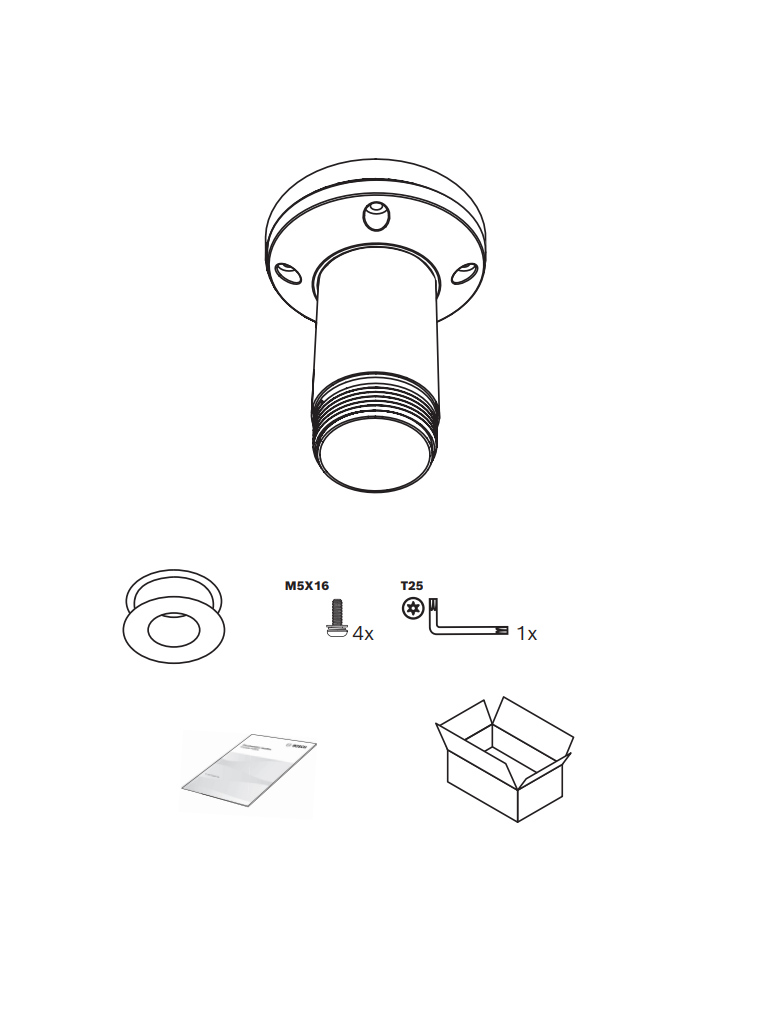 BOSCH V_NDAUPMTS - Soporte tubo colgante, 4" (11cm) - Image 2