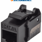 INTELLINET 772327 - Jack Keystone Cat 6A FastPunch UTP, color negro