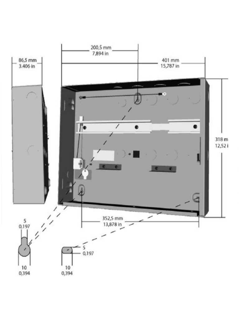 BOSCH A_AECAMC2UL01 - Caja para controlador de puertas con 1 riel - Image 2