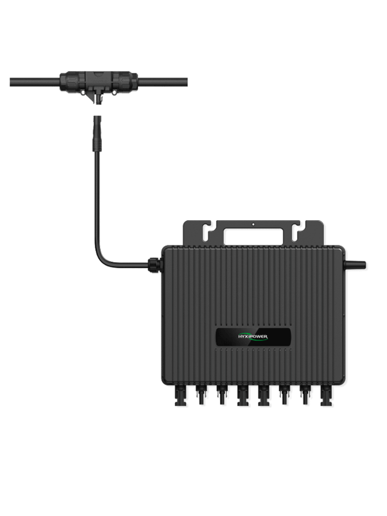 HYXIPOWER HYX-M2000-SW - Microinversor Residencial / Potencia Salida 2000W / Comunicación WIFI / Conexión Hasta 4 Módulos Solares / Protección IP67 / Diseño Tipo Gancho / Plug & Play - Image 2