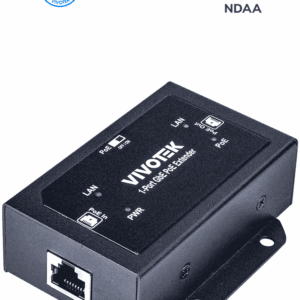 VIVOTEK AP-GXC-0100 - Extensor PoE de 1 puerto Gigabit Ethernet para interior, con hasta 68W, conexión escalada de hasta 300m con 2 unidades, compatible con NDAA
