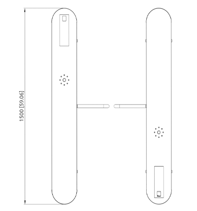DAHUA ASGB521H-D - Swing Barrier Media para exterior/ 1 Carril/ Motor Electrico CD/ Acero Inoxidable/ Puerto RS232/ Soporta Conteo de Entrada y Salida/ 20personas x minuto/ Entrada de Alarma de Incendio para desbloqueo/ - Image 3