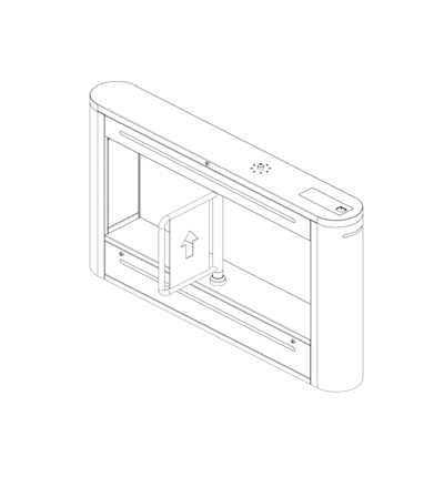 DAHUA ASGB521H-D - Swing Barrier Media para exterior/ 1 Carril/ Motor Electrico CD/ Acero Inoxidable/ Puerto RS232/ Soporta Conteo de Entrada y Salida/ 20personas x minuto/ Entrada de Alarma de Incendio para desbloqueo/ - Image 4
