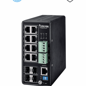 VIVOTEK AW-IHT-1271 - Switch PoE Industrial Vivocam L2+ Administrable, 8 puertos GE Poe, 4 puertos GE SFP, 30W por puerto, 240W Totales