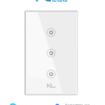 NGTECO NGS103 - Apagador Inteligente WiFi 3 Botones Touch / Control Remoto vía App / Control por Voz / Temporizador / Panel Táctil de Alta Sensibilidad / WiFI 2.4 GHz / Se requiere Cable Neutro / Compatible con Alexa y Asistente de Google