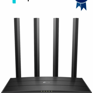 TP-LINK Archer C80 - Ruteador WiFi AC 1900Mbps con 1 puerto WAN RJ45 Gigabit Ethernet, 4 puertos LAN RJ45 Gigabit Ethernet, MU-MIMO, 4 antenas fijas, en modos de enrutador y punto de acceso, con Beamforming.