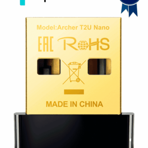 TP-LINK Archer T2U Nano - Mini Adaptador USB inalámbrico de doble banda AC 600 Mbps con antena omnidireccional.