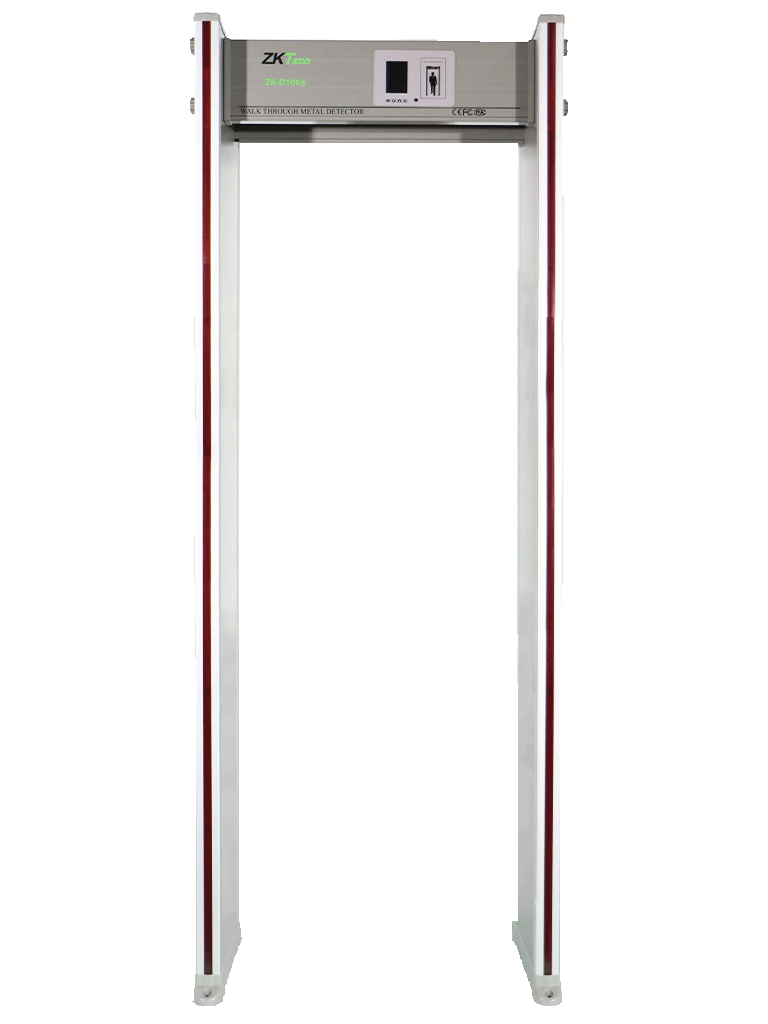 ZKTECO D1065 - Arco detector de metal con 6 zonas de detección, 100 niveles de sensibilidad, pantalla LCD de 3.5", contadores de personas y alarmas, indicadores LED en ambas vistas - Image 5
