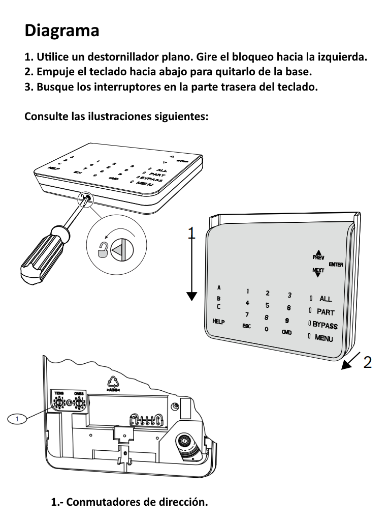 BOSCH I_B925F - Teclado compatible con panel serie BG / Intrusion e incendio / Certificacion UL - Image 2