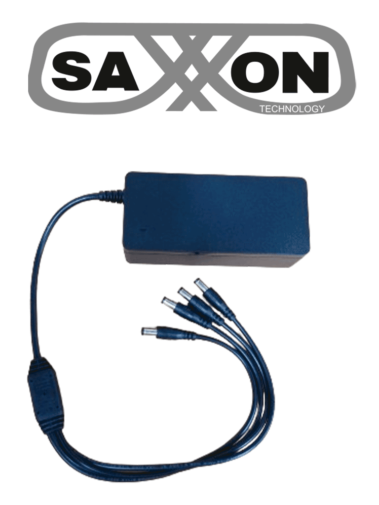 SAXXON KA65E1205000Q - Fuente de Poder Regulada / Alimentación 12 Vcc 5 Amper / 4 Conectores Macho / Voltaje de Entrada: 100-240V / Ideal para Cámaras de CCTV , Controles de Acceso y Asistencia - Image 4