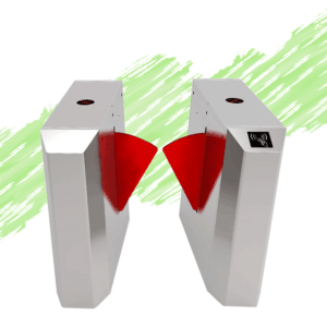 ZKTECO FBL200RED - Barrera Peatonal Bidireccional / Acero SUS304 / Aleta de Acrílico (Rojas) / 110V / Infrarrojos / 5 millones de Ciclos / 30 Personas x Min. / Carril 58 cm / No cuenta con Lectores y Panel