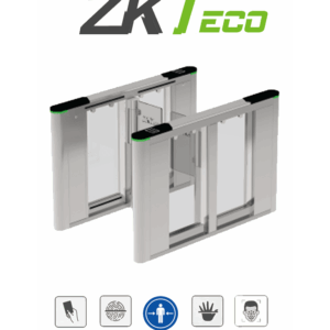 ZKTECO SBTL8000-  Barrera Peatonal Tipo Swing Bidirecc. / 2 Chasis Acero SUS304 / Aleta de Acrílico Personalizable / 30 Personas x Min. / Ancho de Carril 66 cm / 10 pares de Infrarrojos / 110V / Interior / No cuenta con Lectores y Panel