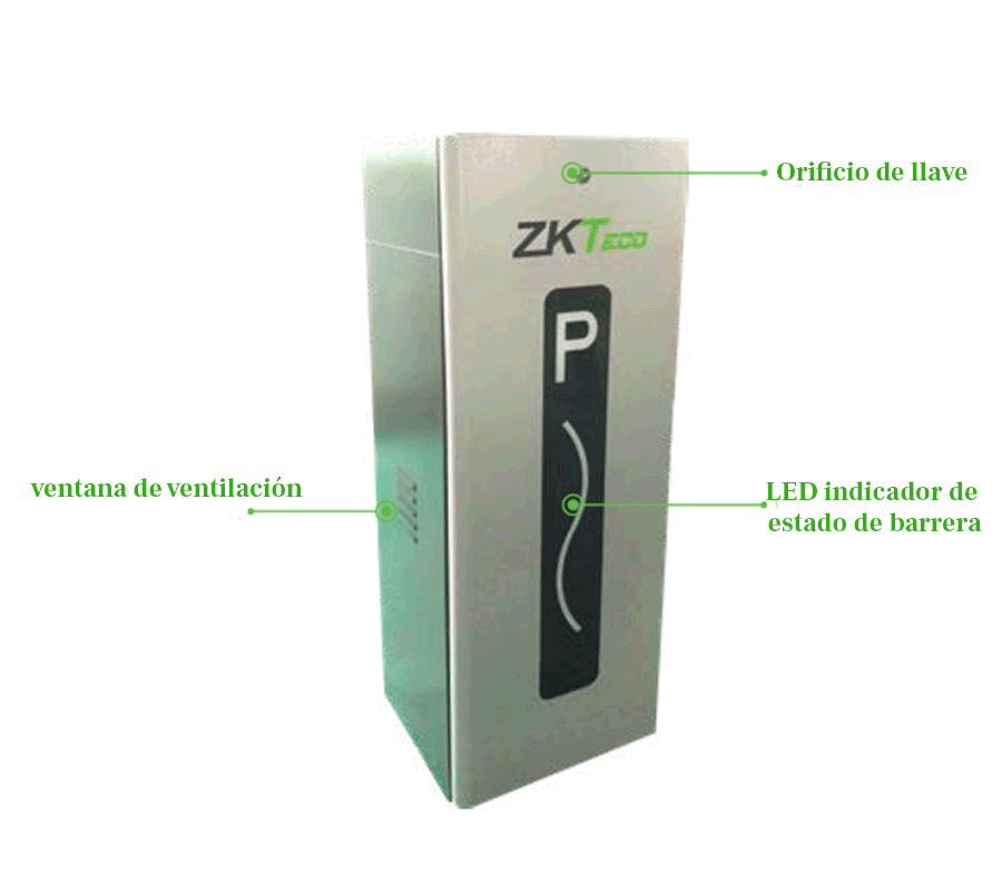 ZKTECO CMP200R - Barrera Vehicular Derecha / Brazo Telescópico de 2.6 hasta 4.5 metros / 3 Seg. / Dirección Ajustable (a Izquierda) / Gabinete con Luz Led Indicador de estado / Sistema Inteligente anti-impacto/ Incluye 2 controles remotos - Image 4