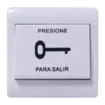 YLI PBK812 - Botón de Salida Mecánico, Carcasa Plástica, Función NO