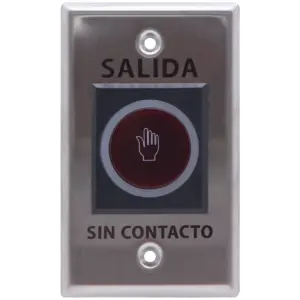 ZKTECO TLEB102 - Botón de Salida sin Contacto, Serie K11, Indicador LED, Acero Inoxidable, 12 VCC, Función NC/NO, Distancia de Detección hasta 10 cm