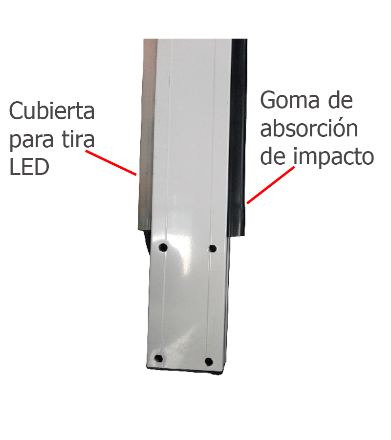 WEJOIN WJLBM3L - Brazo recto izquierda LED tipo rectangular de 3 metros / Compatible con barrera LED izquierda - Image 2