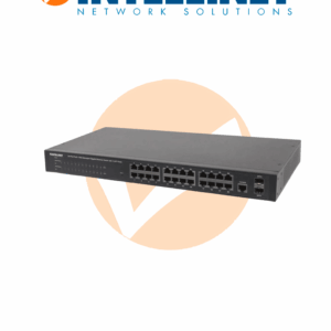 INTELLINET 560559 - Switch Administrable por Web Gigabit Ethernet de 24 puertos PoE+ y 2 puertos SFP / 24 puertos PoE / Power over Ethernet estándares IEEE 802.3at/af (PoE+/ PoE), 2 puertos SFP, Endspan, para montaje en rack de 19"