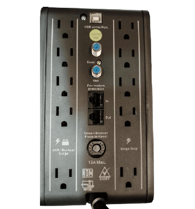 CDP R-Smart1210 - UPS / 1200VA / 720W / Pantalla LCD / 10 Terminales de salida / 5 Contactos con respaldo y AVR / 5 con supresión de picos - Image 3