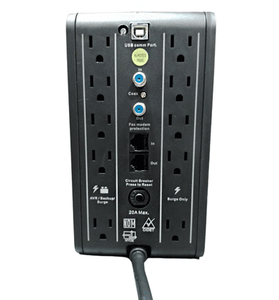 CDP R-Smart2010 - UPS de 2000VA / 1200W con pantalla LCD, 10 terminales de salida: 5 con respaldo y AVR, y 5 con supresión de picos. - Image 3