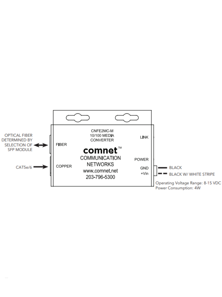 BOSCH V_CNFE2MCIN - Convertidor de medios fibra optica ethernet 10-100 Mbps un puerto - Image 2