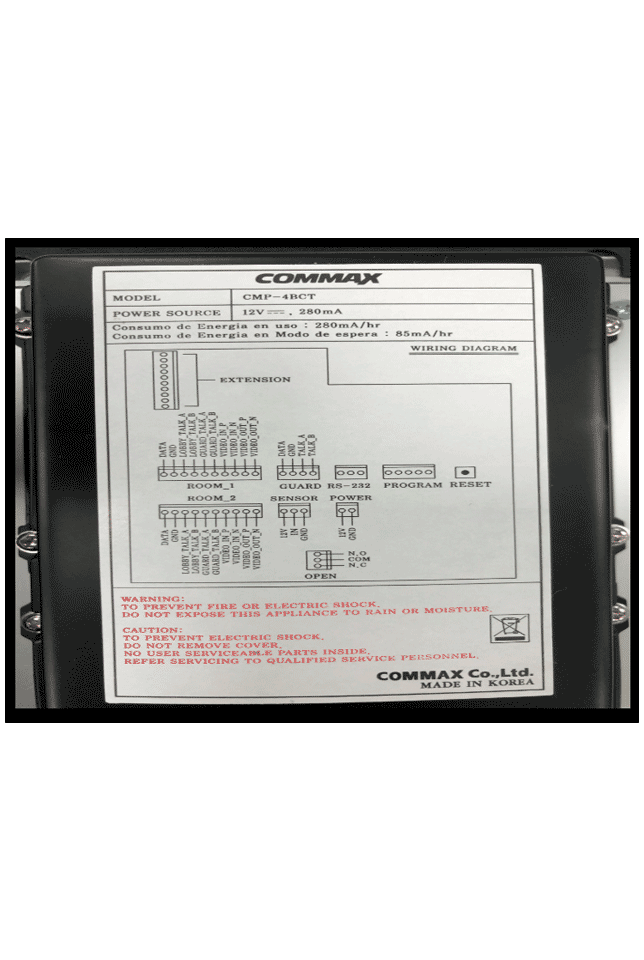 COMMAX CMP4BCT - Frente de calle para solución de videoporteros para apartamentos, soporta hasta 300 monitores de la marca Commax, cuenta con función de apertura de puerta, compatible con estación de guardia/ - Image 4
